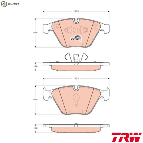 Brake pad set - set, disc