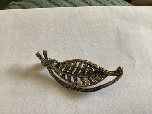 Vintage marcasite brooch - vintage,