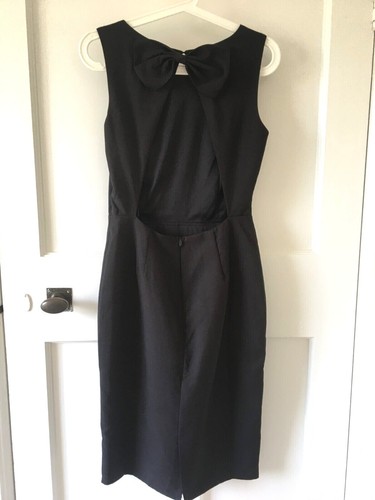Black lulu bow shift - shift, dress