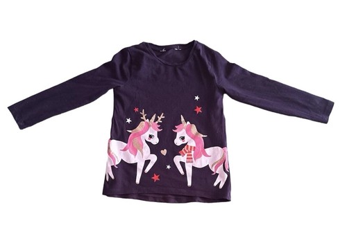 Girls unicorn navy blue long - unicorn,