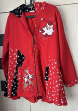 Joe Browns Long Line Red Santa  & Rudolph Hooded Jacket Size 18.  Good Condition