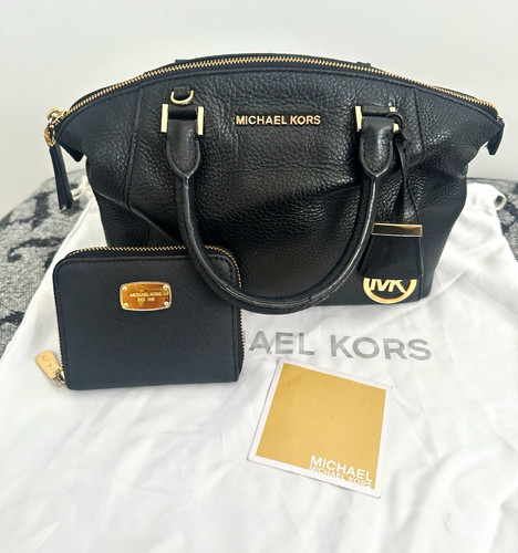 Michael kors black leather bag - michael,