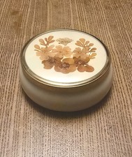 Vintage Framecraft Made in England Trinket Box With Pressed Flowers lid