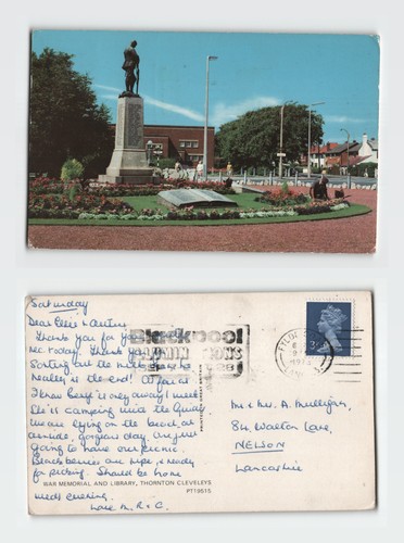 Postcard war memorial and - war,