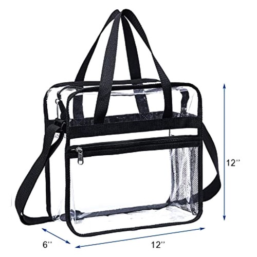 2pcs clear pvc tote - clear,