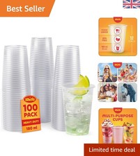 Versatile 100 Pack of Clear Plastic Party Cups - Perfect for All Drinks!