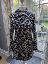 Miss Sixty Lepoard Print Coat Size M Excellent Condition