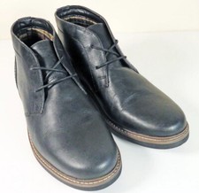 Matalan Leather Boots Black