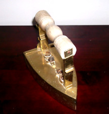 Large Heavy Vintage Brass Coal Clothes Iron - Superb Condition - Collectors