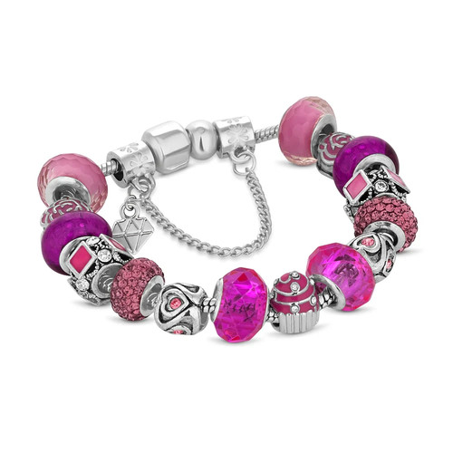 Diamond style charm - diamond, bracelet
