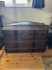 Antique Domed Steamer Trunk
