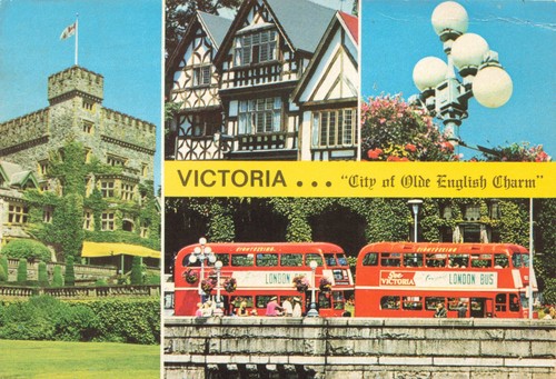 Postcard double decker - double-decker, buses