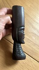 Vintage African Hardwood Ebony? Heavy Carving Tribal Headdress Nigeria - Ghana