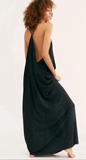 Free People Halter dress size Large Positino Halter Grecian maxi dark grey