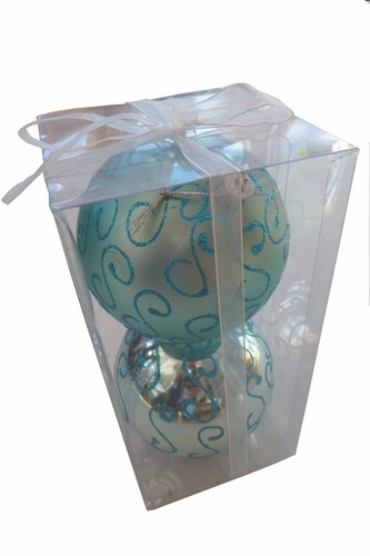 Large shiny aqua blue matt - shiny,