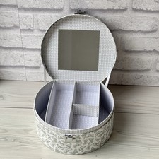 Lola Rose London Jewellery Box Storage Vanity Case Mirror White Green Butterfly