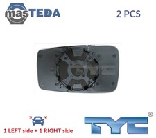 302-0001-1 REAR VIEW MIRROR GLASS PAIR LHD ONLY TYC 2PCS FOR AUDI 80,90,B3,B4
