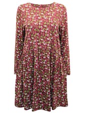 Ex-Seasalt Dress SEA MIRROR Red Floral Jersey Sizes 8 10 12 14 (RRP £55)