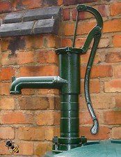 Hand water pump working - water, cast