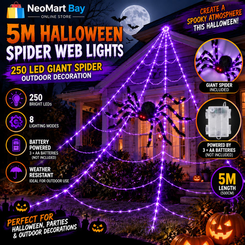 Halloween spider web - spider, 5m