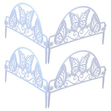  4 PCS Grave Fence Light Plastic Garden Small Border Picket Decorative Yard