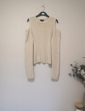 Creamy Beige Ribbed Knit Cold