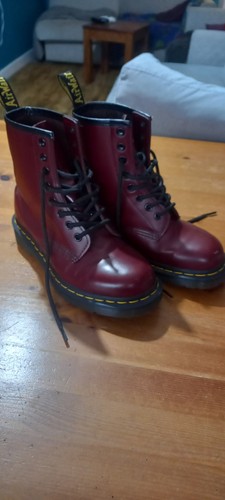 Martens red leather - martens,