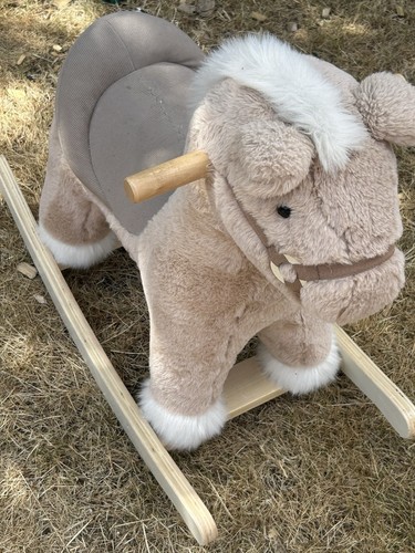 Plush rocking horse ride - rocking, ride-on