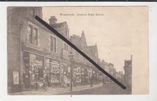 POSTCARD - WOMBWELL, CENTRAL HIGH STREET - BARNSLEY - POSTED 1904