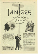 1928 Tangee Lipstick Vintage Print Ad Favorite of the Feminine World Roaring 20s