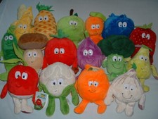 GOODNESS GANG FRUIT VEGETABLE Cuddly Soft Beanie Plush Toys CHOOSE CHARACTER