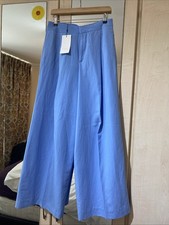 Zara Women's Blue Wide-Leg