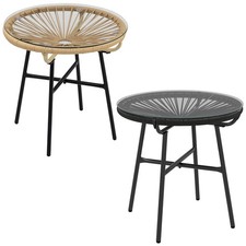 Rattan Garden Side Table