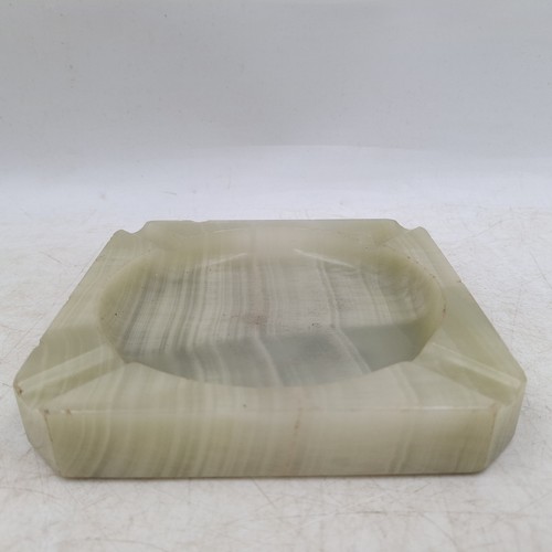 Green onyx ashtray vintage - ashtray,