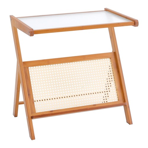 Bamboo sofa side table bedside - side,
