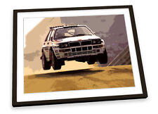 Lancia Delta Rally Car FRAMED ART PRINT Picture Poster Artwork