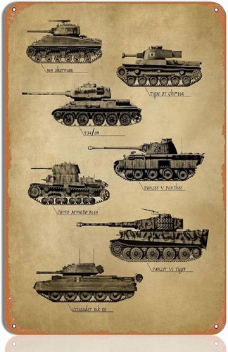 Ww2 tank poster - sign,