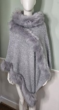 Frank Usher Ladies Poncho Grey