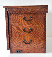 Japanese Wooden Foldable Literary Desk Low Table with Drawers W82×D38×H31cm USED