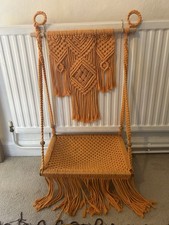 Macrame Hanging Cat Bed/shelf-orange