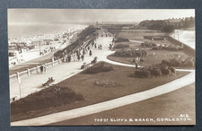 RPPC GORLESTON TOP OF CLIFFS & BEACH NORFOLK  F.S.BURROUGHES