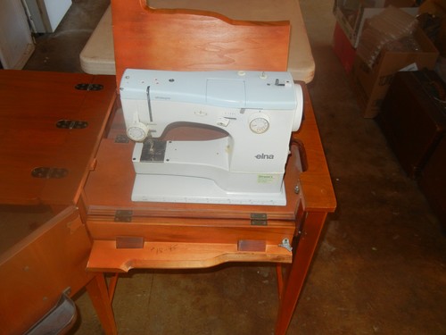 Elna sewing machine cabinet - elna,