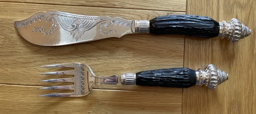Antique silver plated fish - plated,