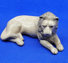 Lladro Figurines Miniature Lion Fauna Collection 5436 Length 11cm Height 5.5cm