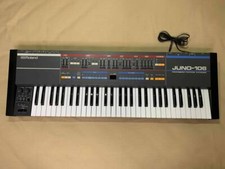 Roland JUNO-106 Keyboard Synthesizer Black Analog Late Edition Good Condition