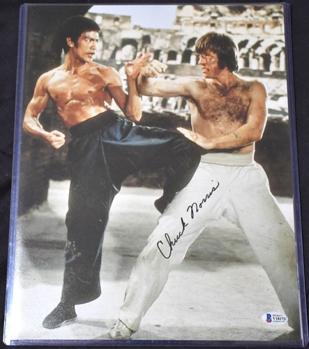 Chuck norris signed 11x14 - norris,