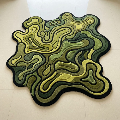 Unique shaped abstract tufted - shaped,