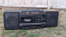 Vintage JVC PC-V33 Ghetto Blaster Boombox Radio Cassette 1980s Retro Portable