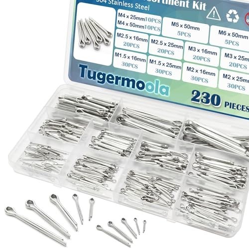 230pcs cotter pins assortment - cotter,