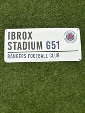 Glasgow Rangers Ibrox Stadium Metal Street Sign Brand New 